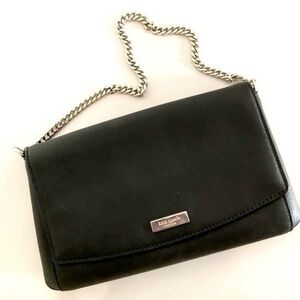 Kate Spade Black Shoulder Bag with Gold Chain